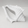 Porta Objetos Concha Oceano Grande Artesanal 17x11,5cm Em Cimento Branco
