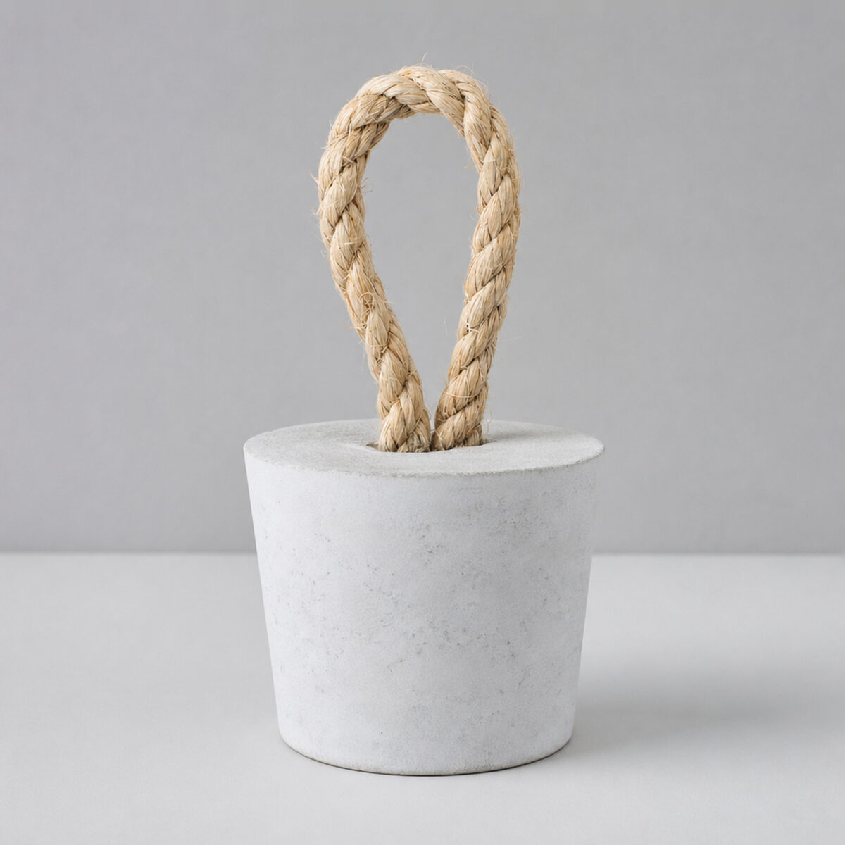 Peso de Porta Artesanal 1,3Kg Concreto com Base Anti Risco
