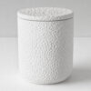 Pote Texturizado Clássico 11cm em Cimento Artesanal, vista em perspectiva