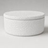 Pote Texturizado Clássico Baixo 12cm em Cimento Artesanal Pote Texturizado Clássico Baixo 12cm em Cimento Artesanal, vista em perspectiva