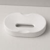 Saboneteira Porta Sabonete Banheiro Oval 11cm em Cimento, vista em perspectiva