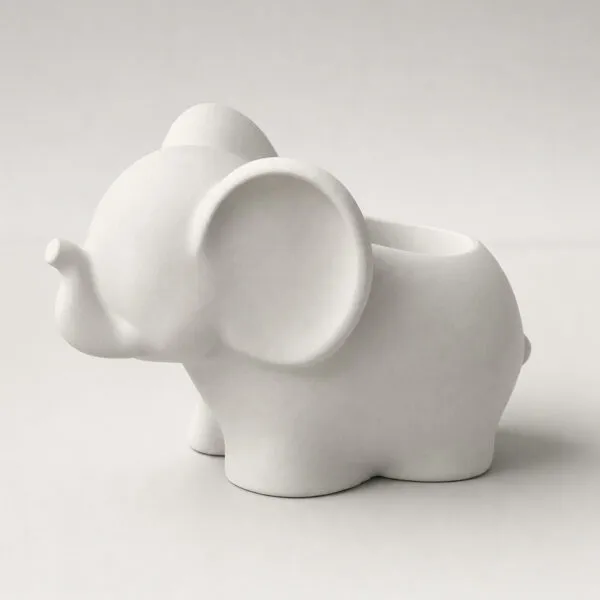 Vaso Decorativo Elefante 12cm Cimento Artesanal, foto de estúdio