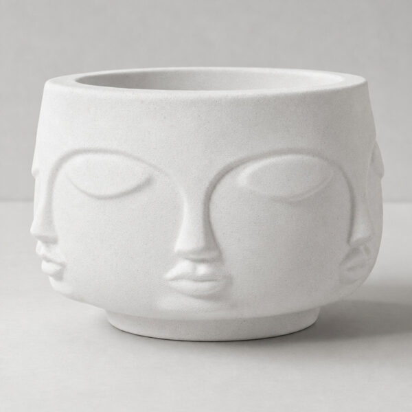 Vaso Decorativo Tarsila 10cm Artesanal Em Cimento, foto de estúdio