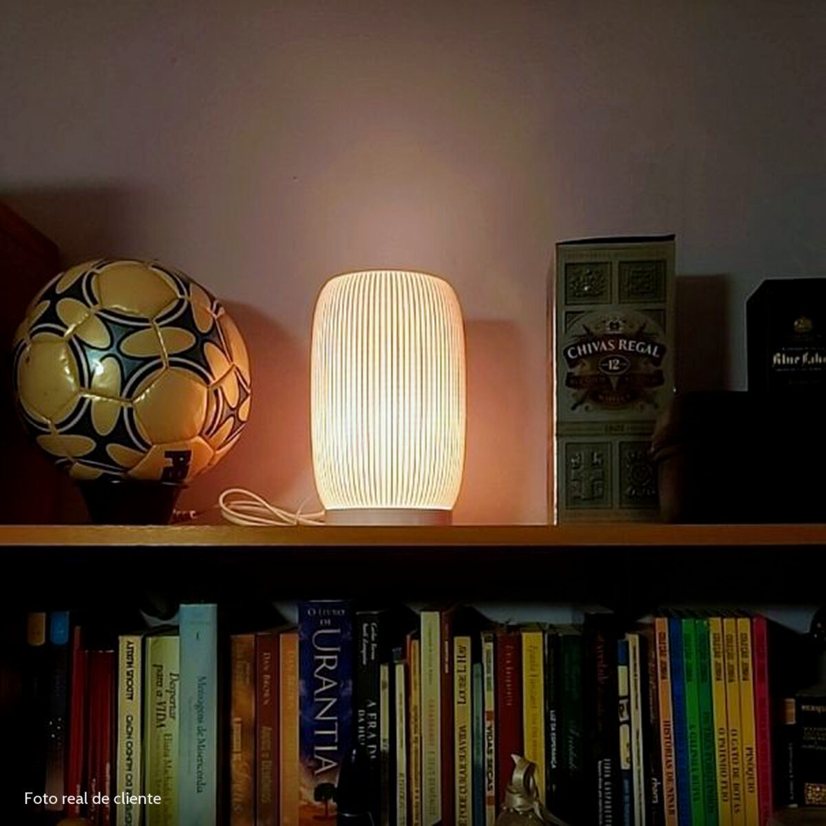 Foto real de cliente: Abajur Luminária Aura 110V/220V Branco Lâmpada LED Inclusa