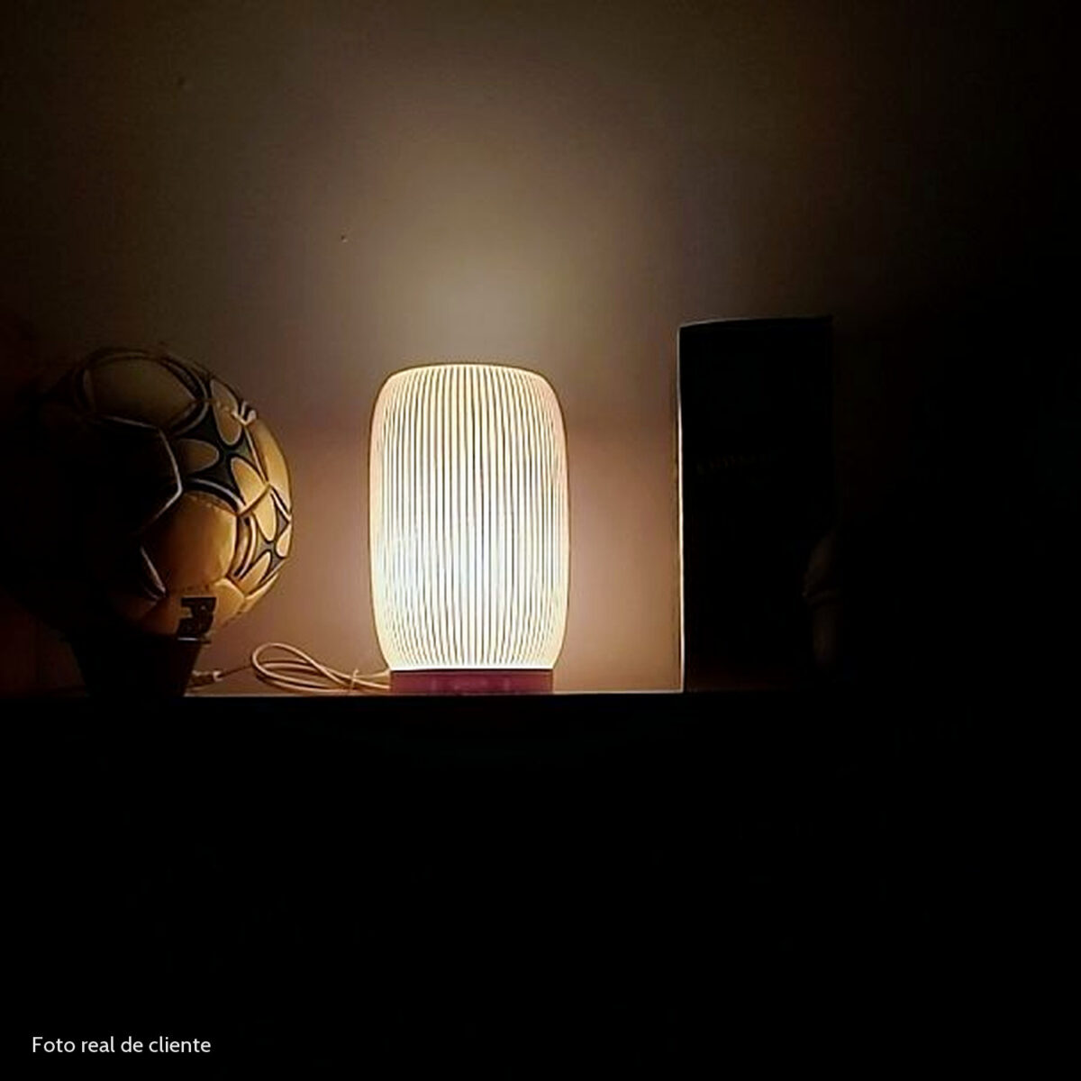 Foto real de cliente: Abajur Luminária Aura 110V/220V Branco Lâmpada LED Inclusa