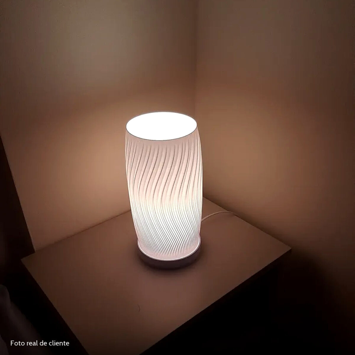 Foto real de cliente: Abajur Luminária Vórtice 110/220V Branco Lâmpada LED Inclusa