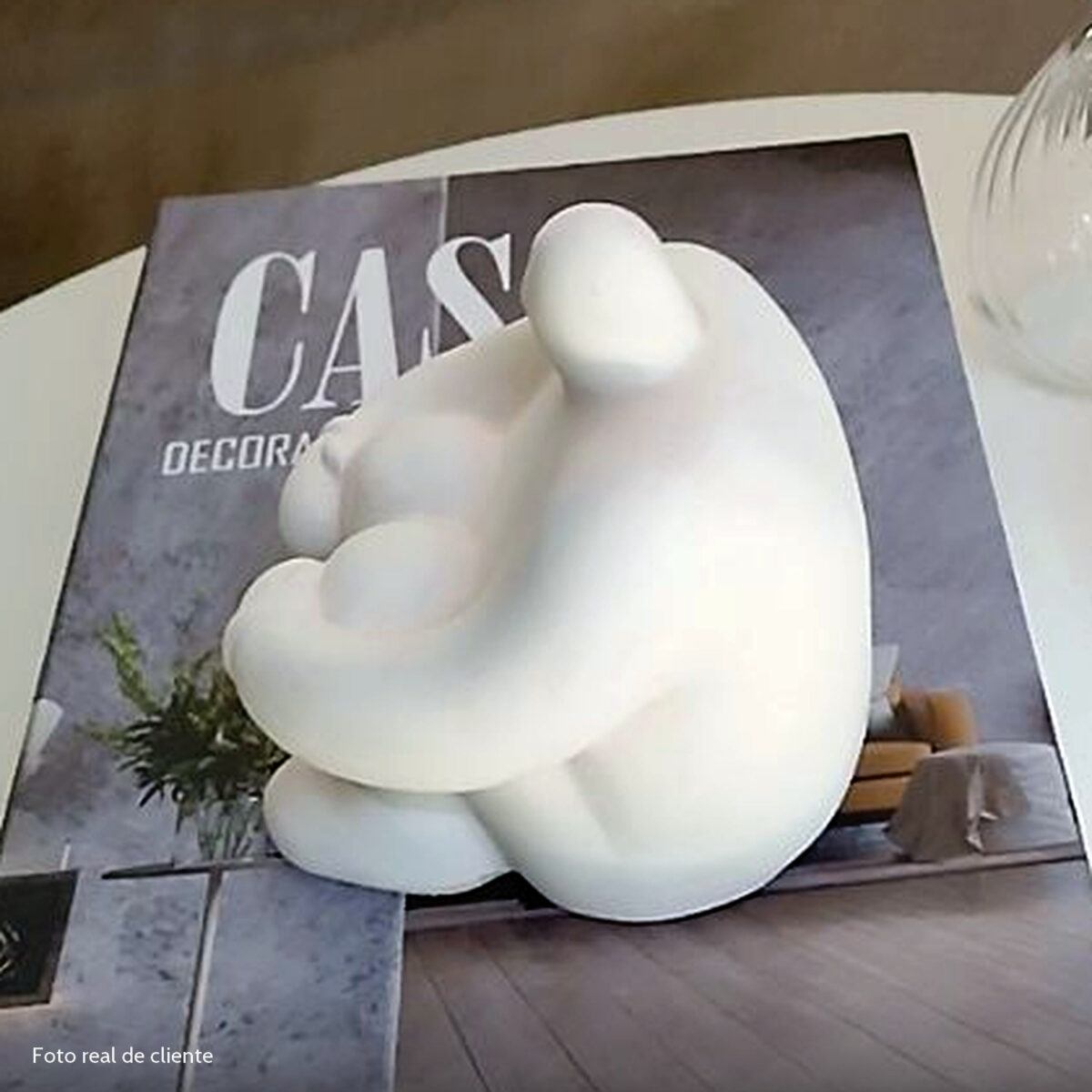 Foto real de cliente: Estátua Decorativa Gigante Pensativo Artesanal 9,5x8,5cm Em Cimento