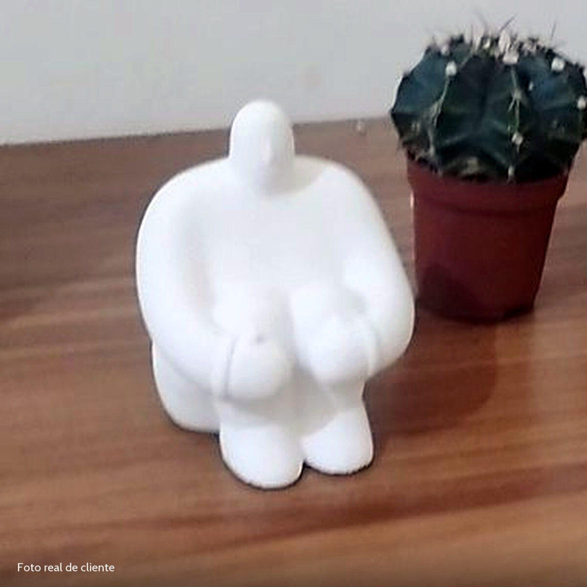 Foto real de cliente: Estátua Decorativa Gigante Pensativo Artesanal 9,5x8,5cm Em Cimento