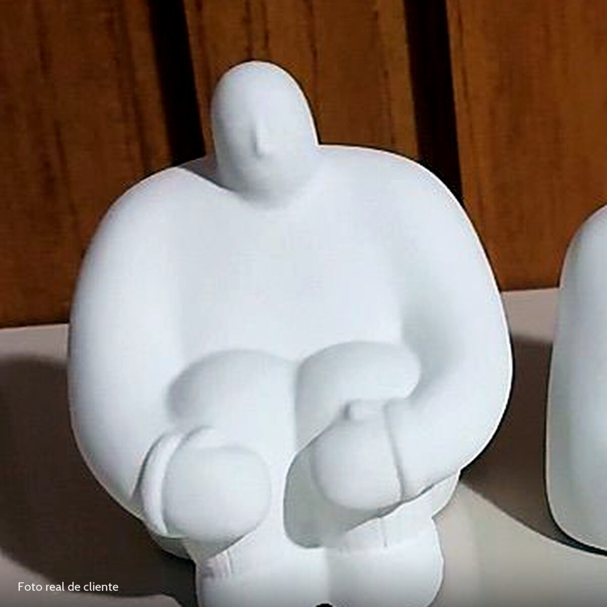 Foto real de cliente: Estátua Decorativa Gigante Pensativo Artesanal 9,5x8,5cm Em Cimento