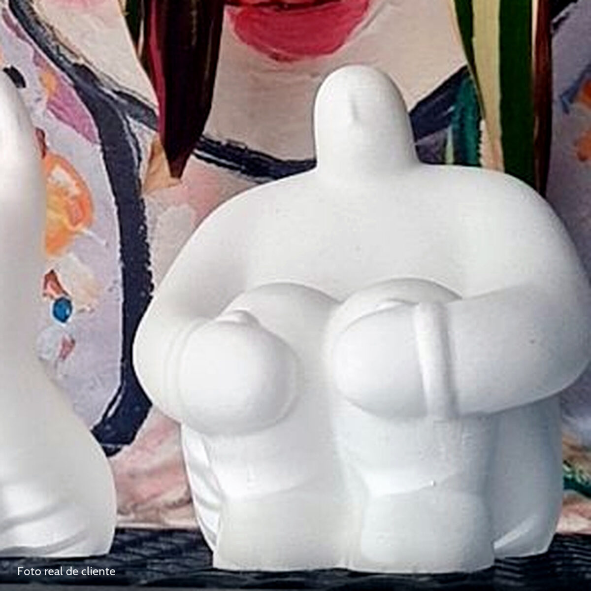 Foto real de cliente: Estátua Decorativa Gigante Pensativo Artesanal 9,5x8,5cm Em Cimento