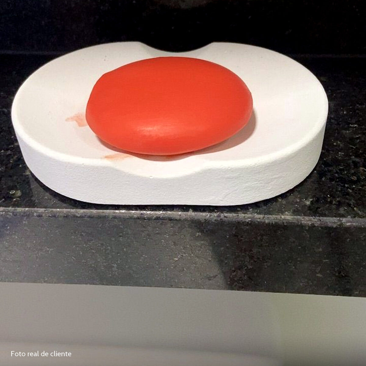 Foto real de cliente: Saboneteira Porta Sabonete Banheiro Oval 11cm em Cimento