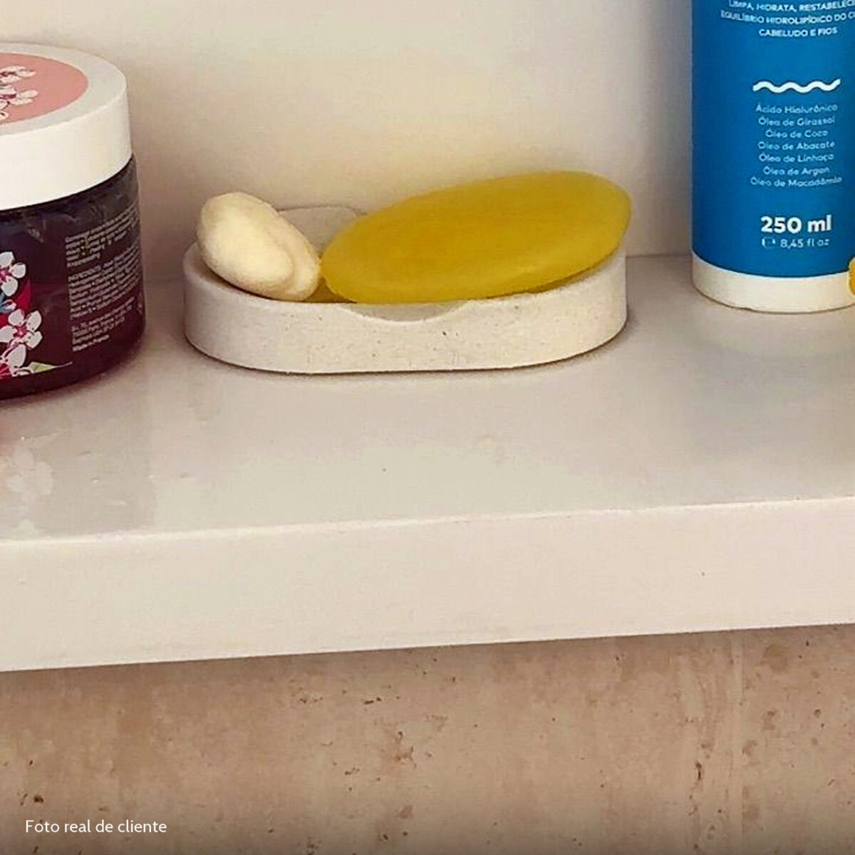 Foto real de cliente: Saboneteira Porta Sabonete Banheiro Oval 11cm em Cimento