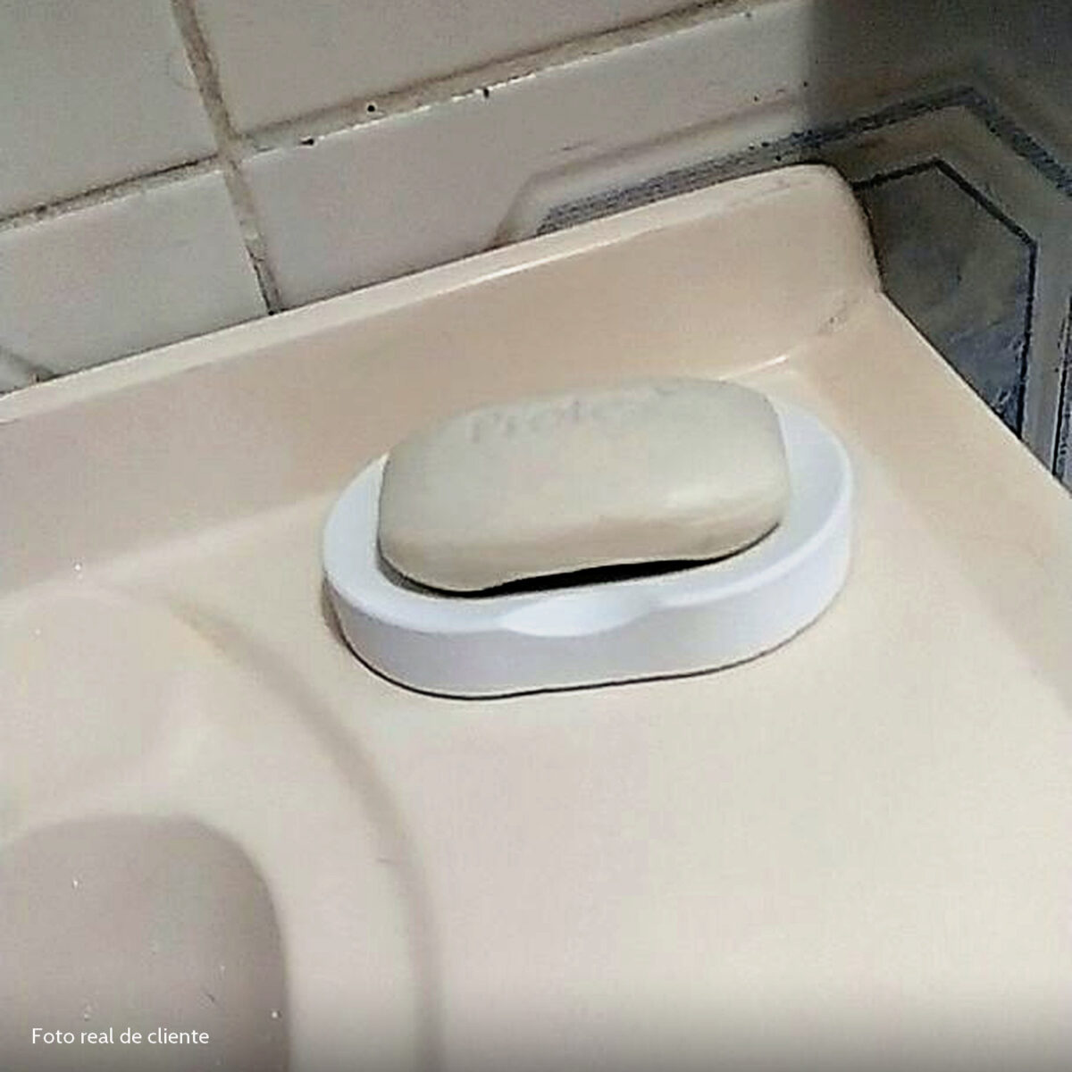 Foto real de cliente: Saboneteira Porta Sabonete Banheiro Oval 11cm em Cimento