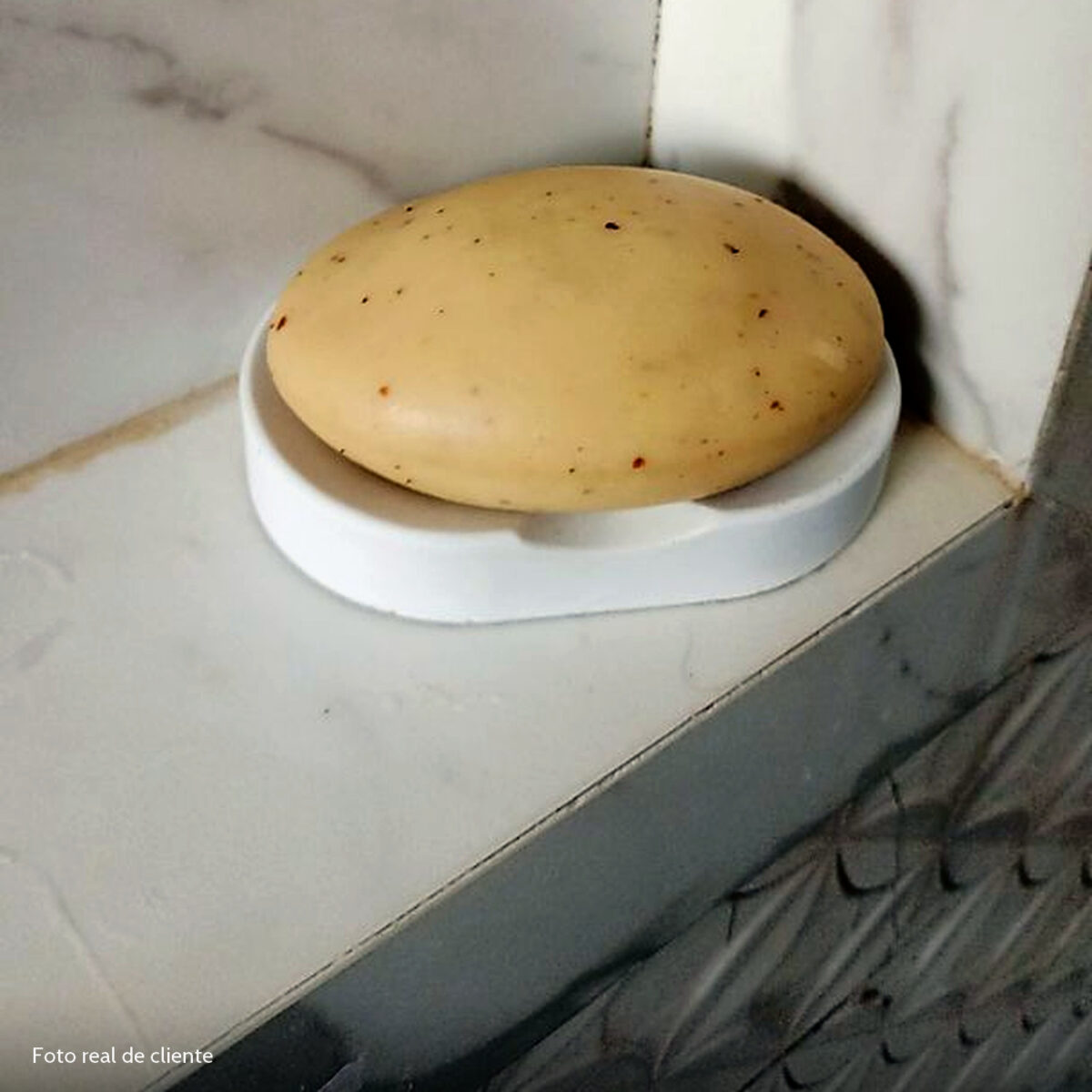 Foto real de cliente: Saboneteira Porta Sabonete Banheiro Oval 11cm em Cimento