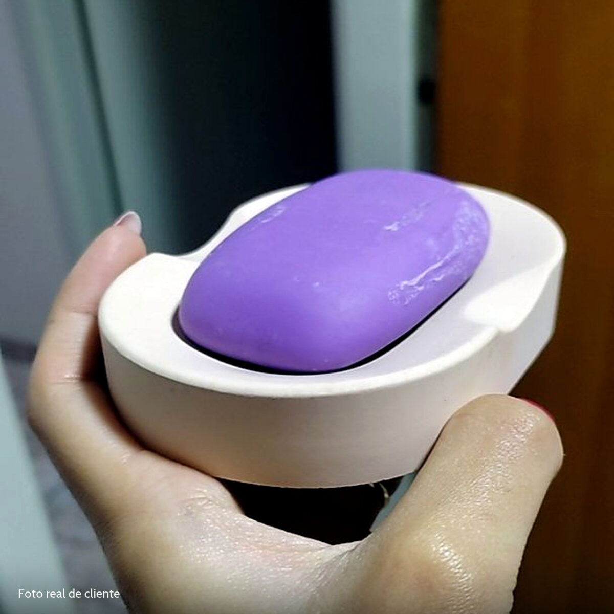 Foto real de cliente: Saboneteira Porta Sabonete Banheiro Oval 11cm em Cimento