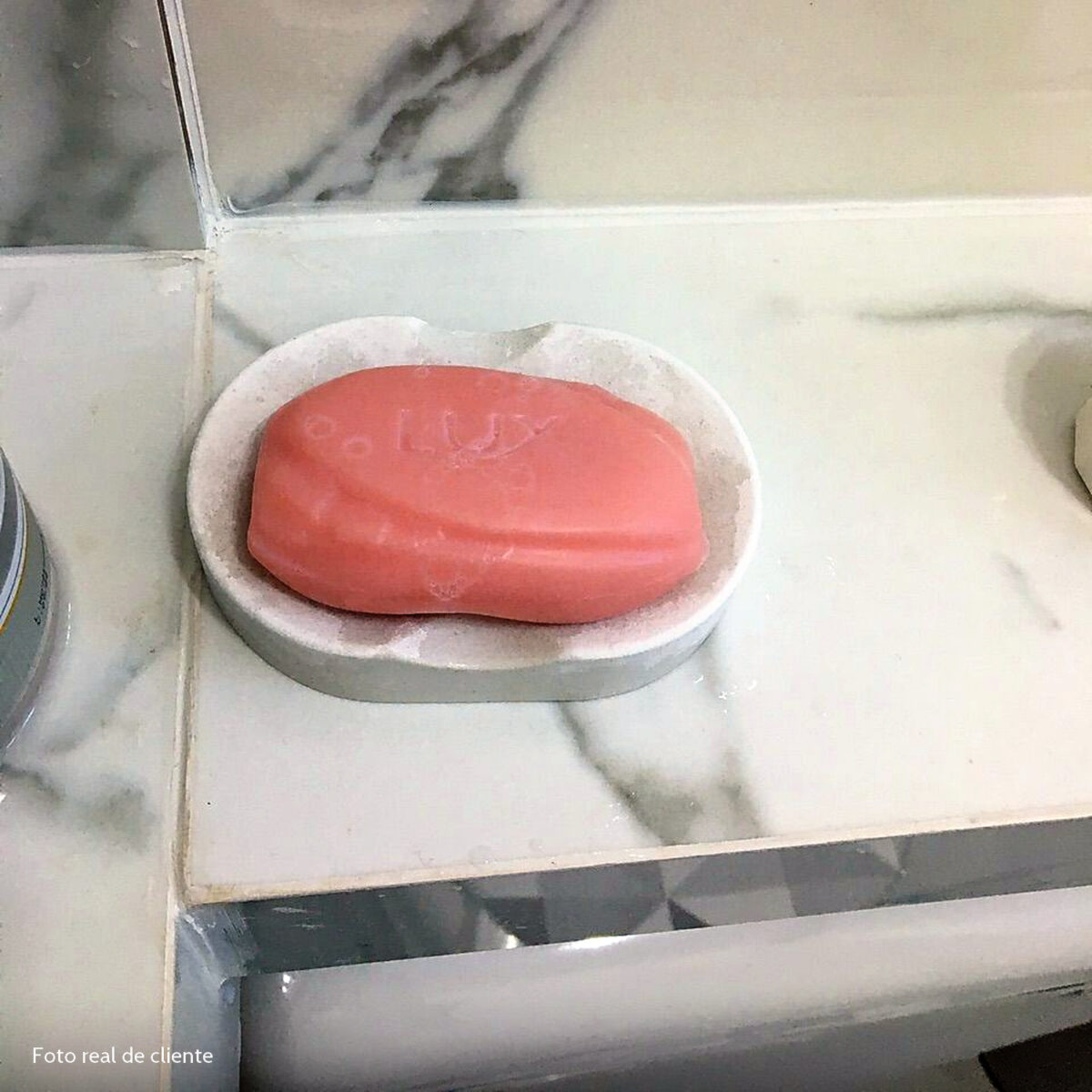 Foto real de cliente: Saboneteira Porta Sabonete Banheiro Oval 11cm em Cimento