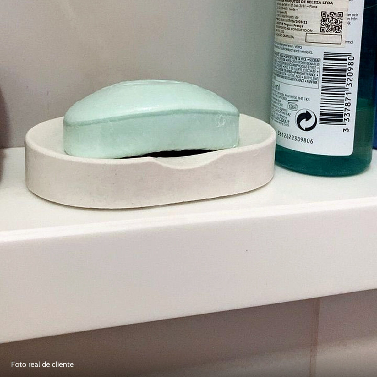 Foto real de cliente: Saboneteira Porta Sabonete Banheiro Oval 11cm em Cimento
