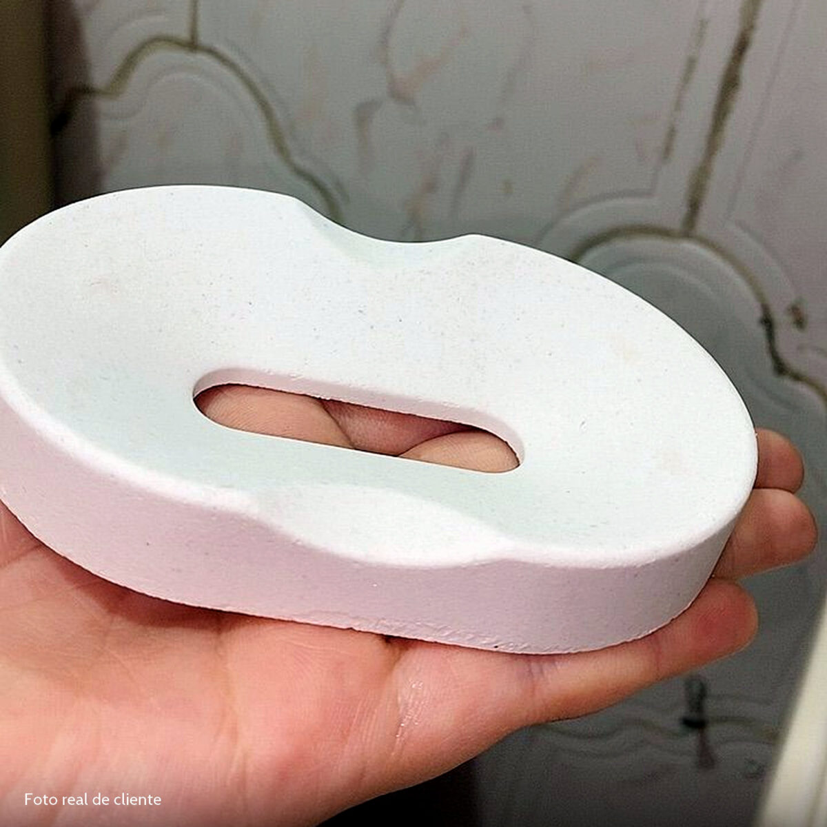 Foto real de cliente: Saboneteira Porta Sabonete Banheiro Oval 11cm em Cimento