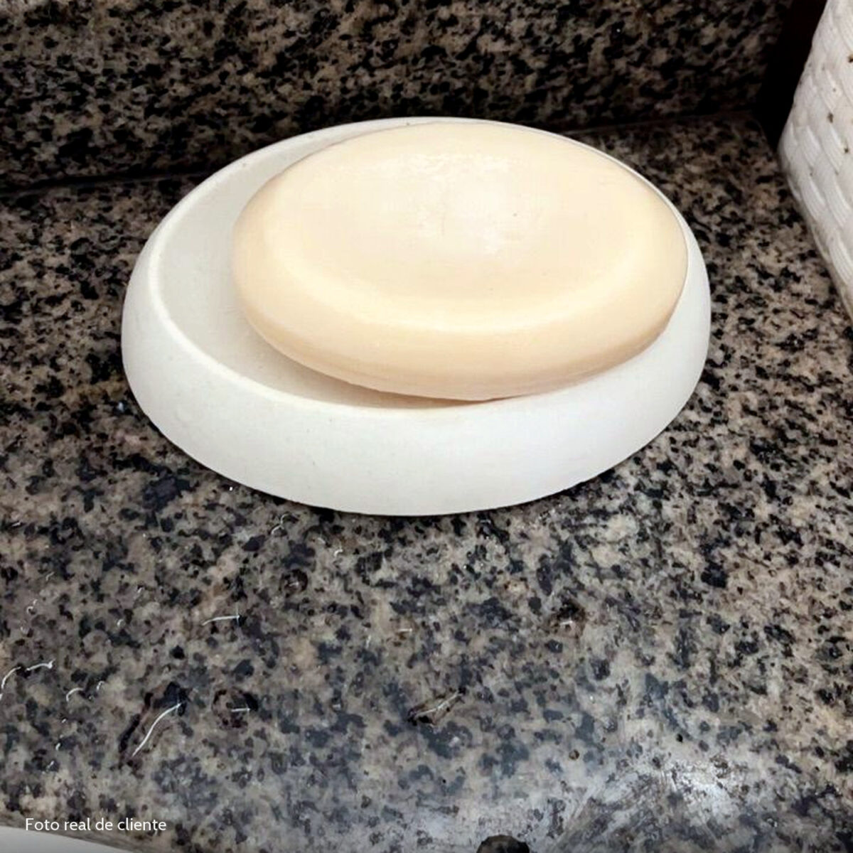 Foto real de cliente: Saboneteira Porta Sabonete Banheiro Oval  Luxo 12,5cm em Cimento