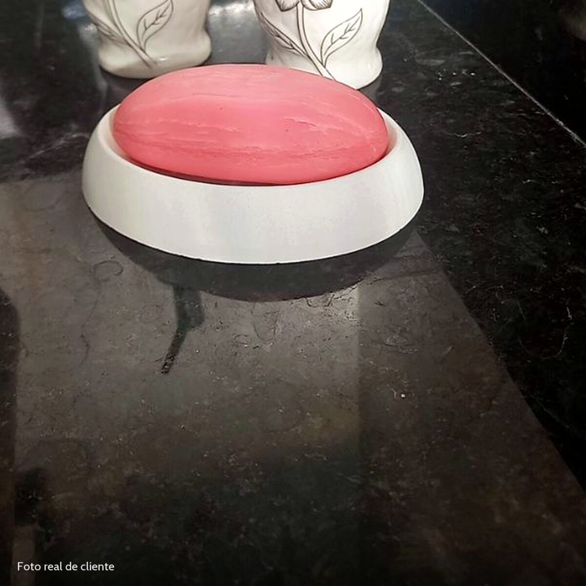 Foto real de cliente: Saboneteira Porta Sabonete Banheiro Oval  Luxo 12,5cm em Cimento