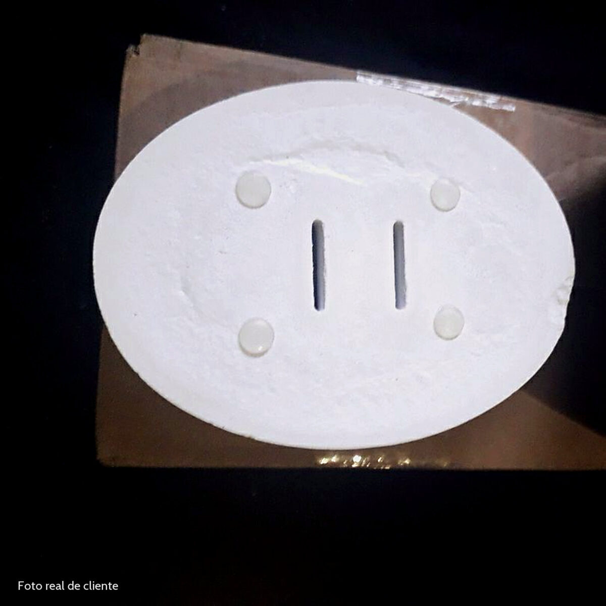 Foto real de cliente: Saboneteira Porta Sabonete Banheiro Oval  Luxo 12,5cm em Cimento