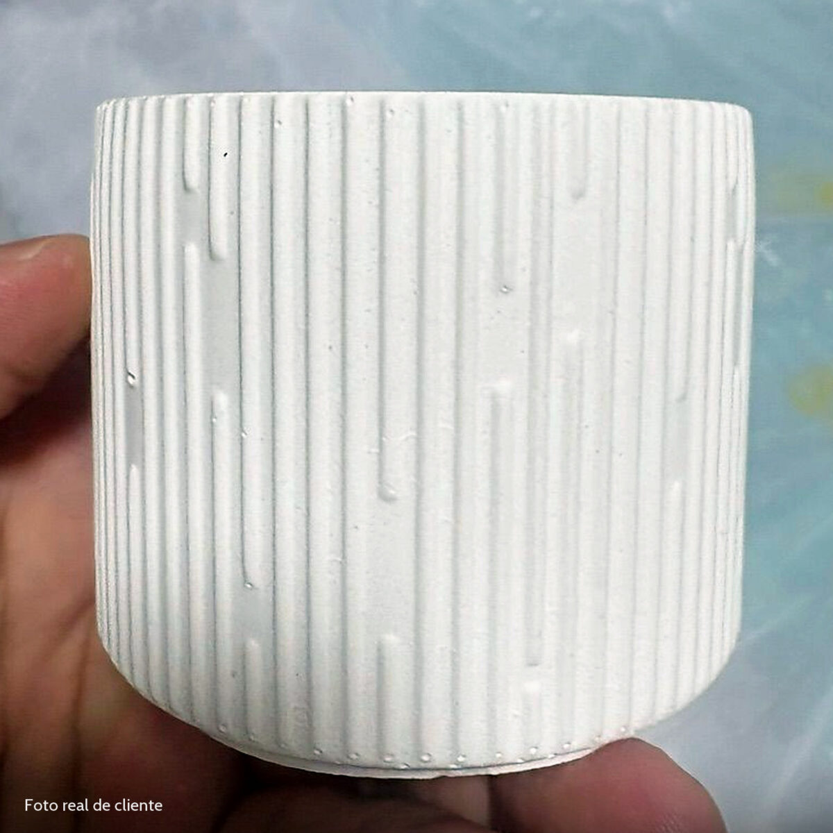 Foto real de cliente: Vaso Decorativo Contemporâneo 7cm Em Cimento Artesanal