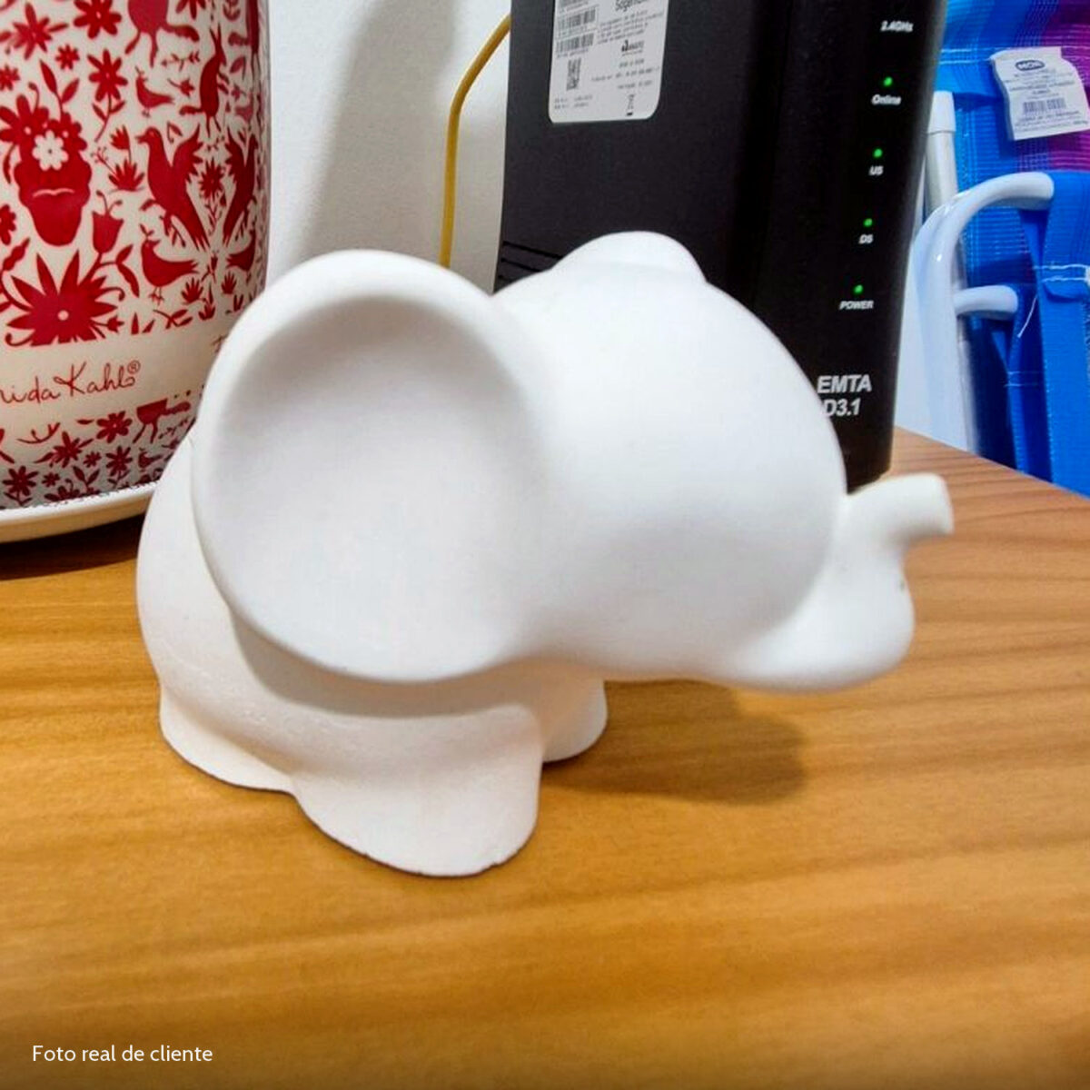 Foto real de cliente: Vaso Decorativo Elefante 12cm Cimento Artesanal