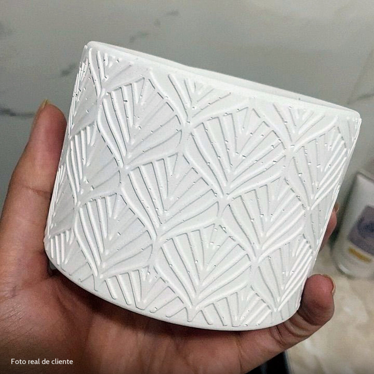 Foto real de cliente: Vaso Estados Artesanal Decorativo 10cm Amazonas em Cimento