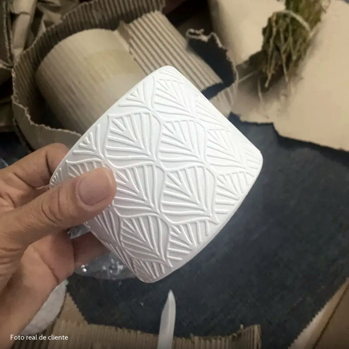 Foto real de cliente: Vaso Estados Artesanal Decorativo 10cm Amazonas em Cimento