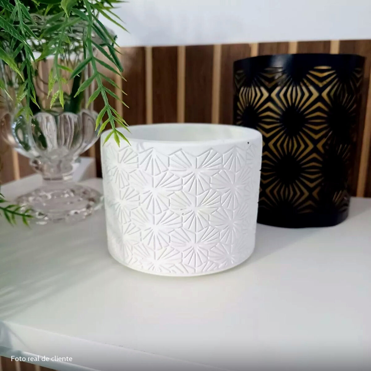 Foto real de cliente: Vaso Estados Artesanal Decorativo 10cm Bahia em Cimento
