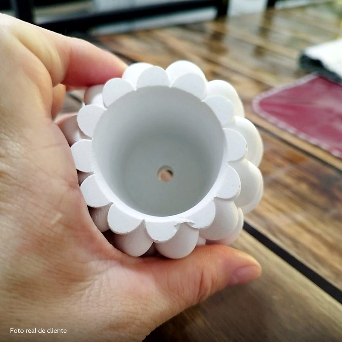 Foto real de cliente: Vaso Decorativo Novelo 9cm em Cimento Artesanal Sala e Cozinha