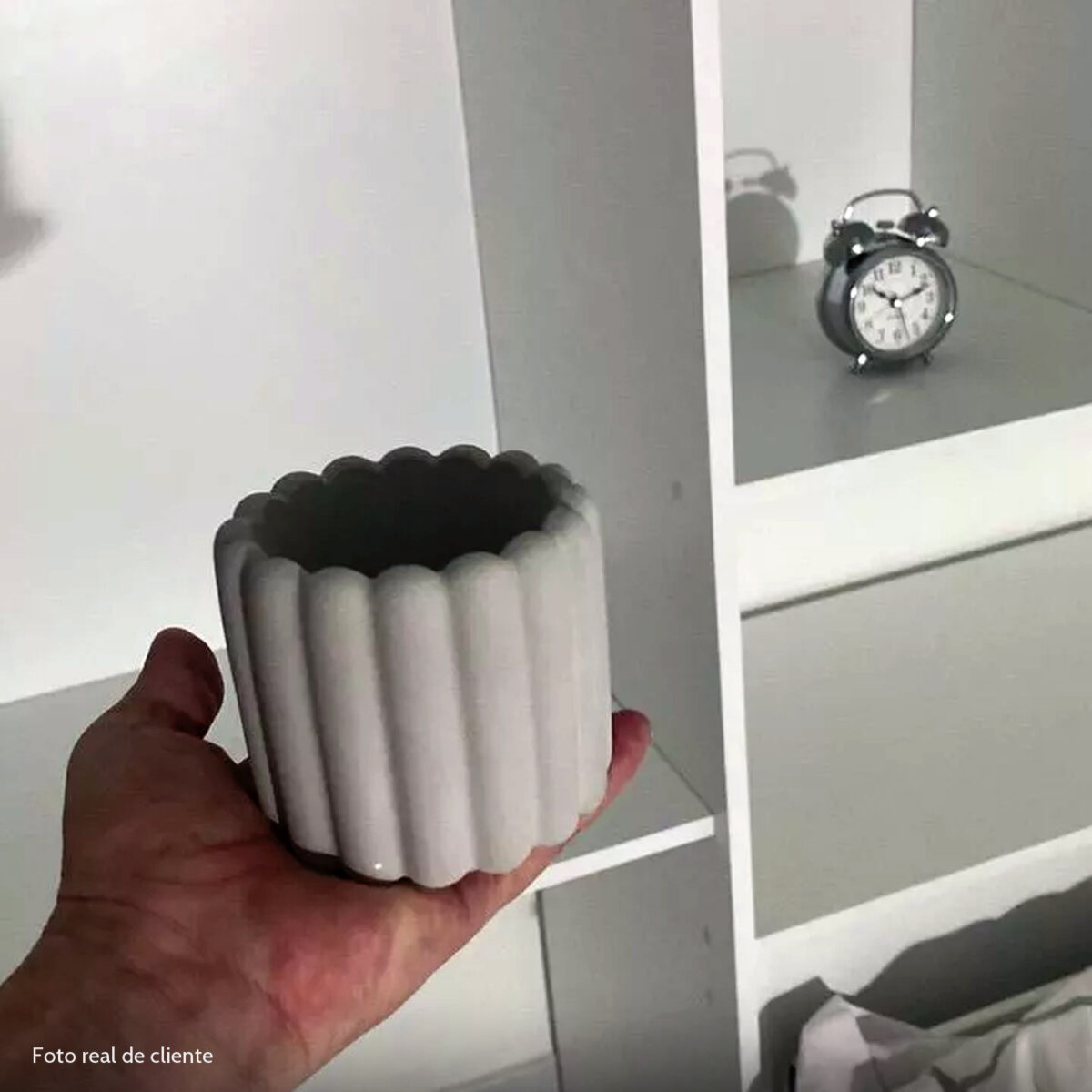 Foto real de cliente: Vaso Decorativo Tulipa 8cm Artesanal em Cimento