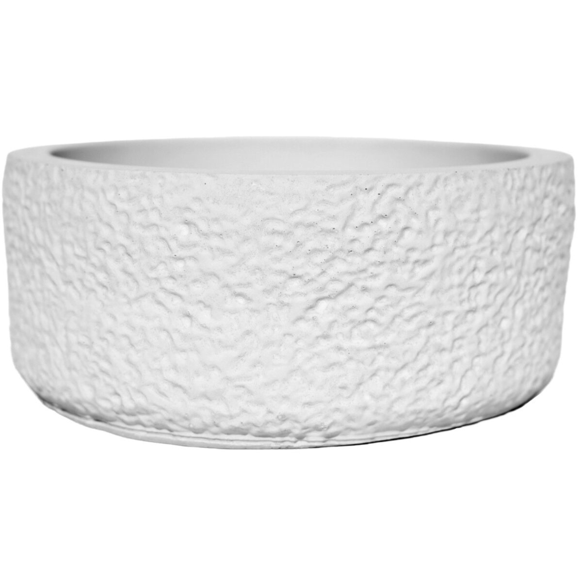 Vaso Texturizado Clássico M Baixo Artesanal 5,5x12,5cm Em Resina Mineral