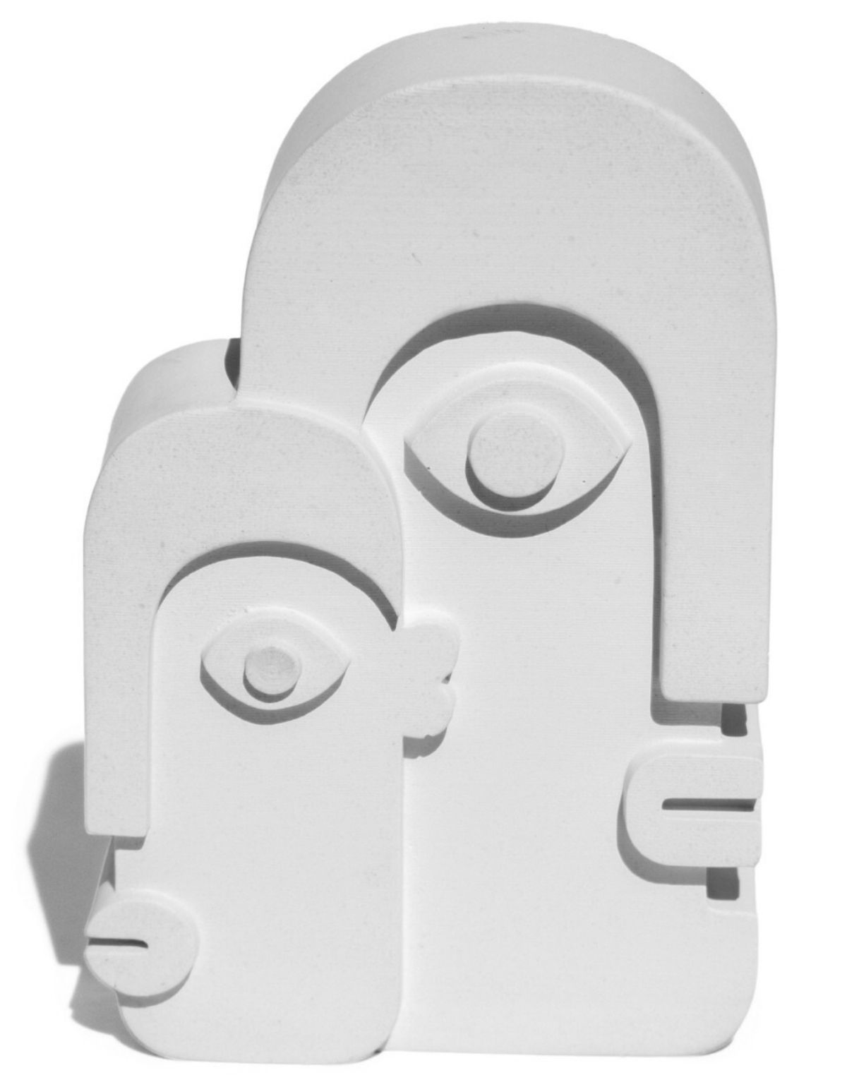 Estátua Decorativa Nórdica Gêmeos 9cm Em Cimento