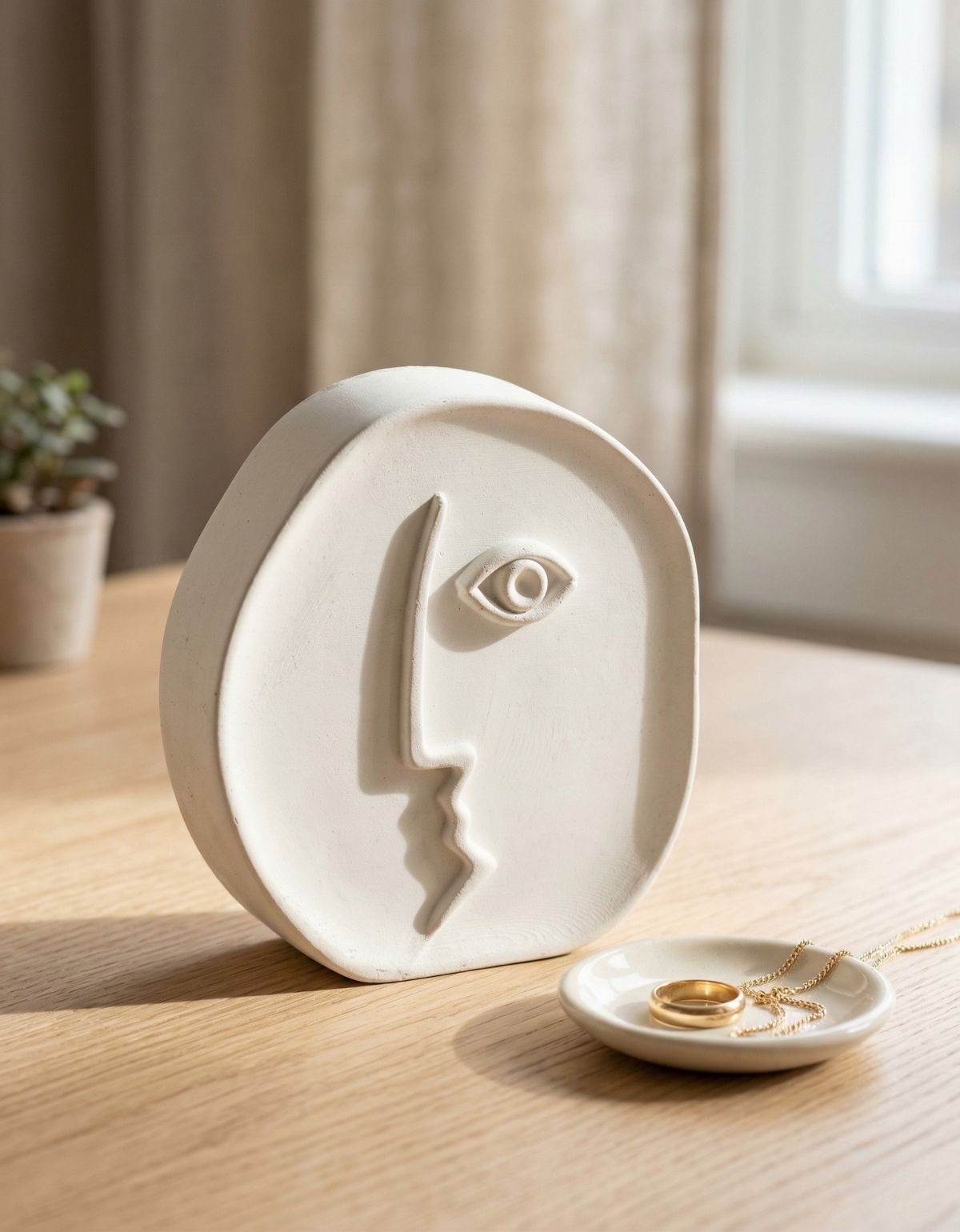 11 Estátua Decorativa Nórdico Picasso 8cm Em Cimento