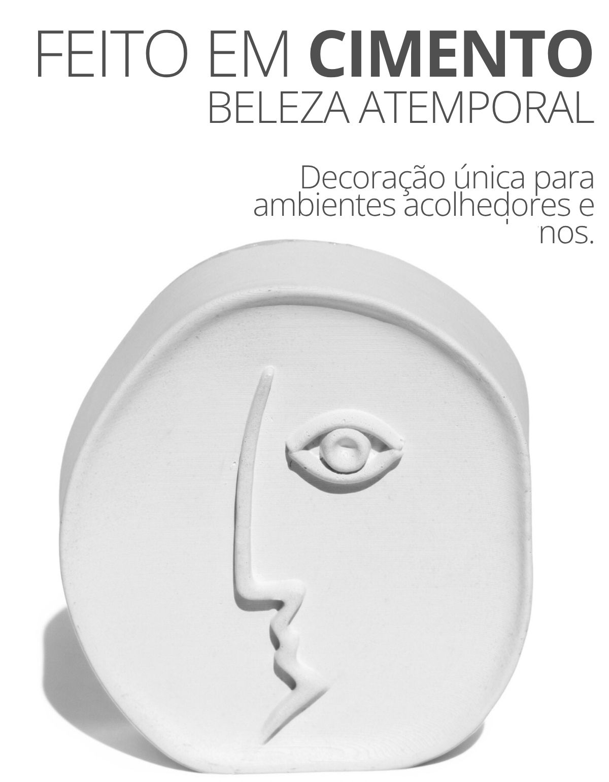 15 Estátua Decorativa Nórdico Picasso 8cm Em Cimento