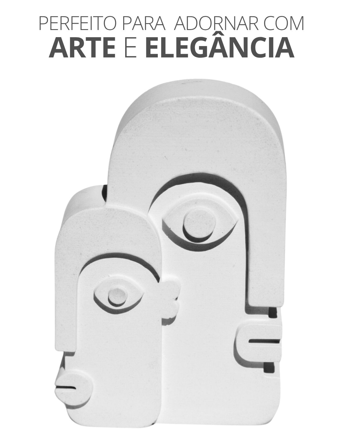 Estátua Decorativa Nórdica Gêmeos 9cm Em Cimento
