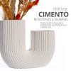 Vaso Decorativo Duplo Joana Artesanal 15cm em Cimento Artesanal