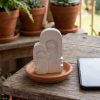Estátua Decorativa Nórdica Gêmeos 9cm Em Cimento