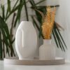 Vaso Decorativo Solitário Moai 18cm Artesanal Em Cimento