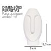 Vaso Decorativo Solitário Moai 18cm Artesanal Em Cimento