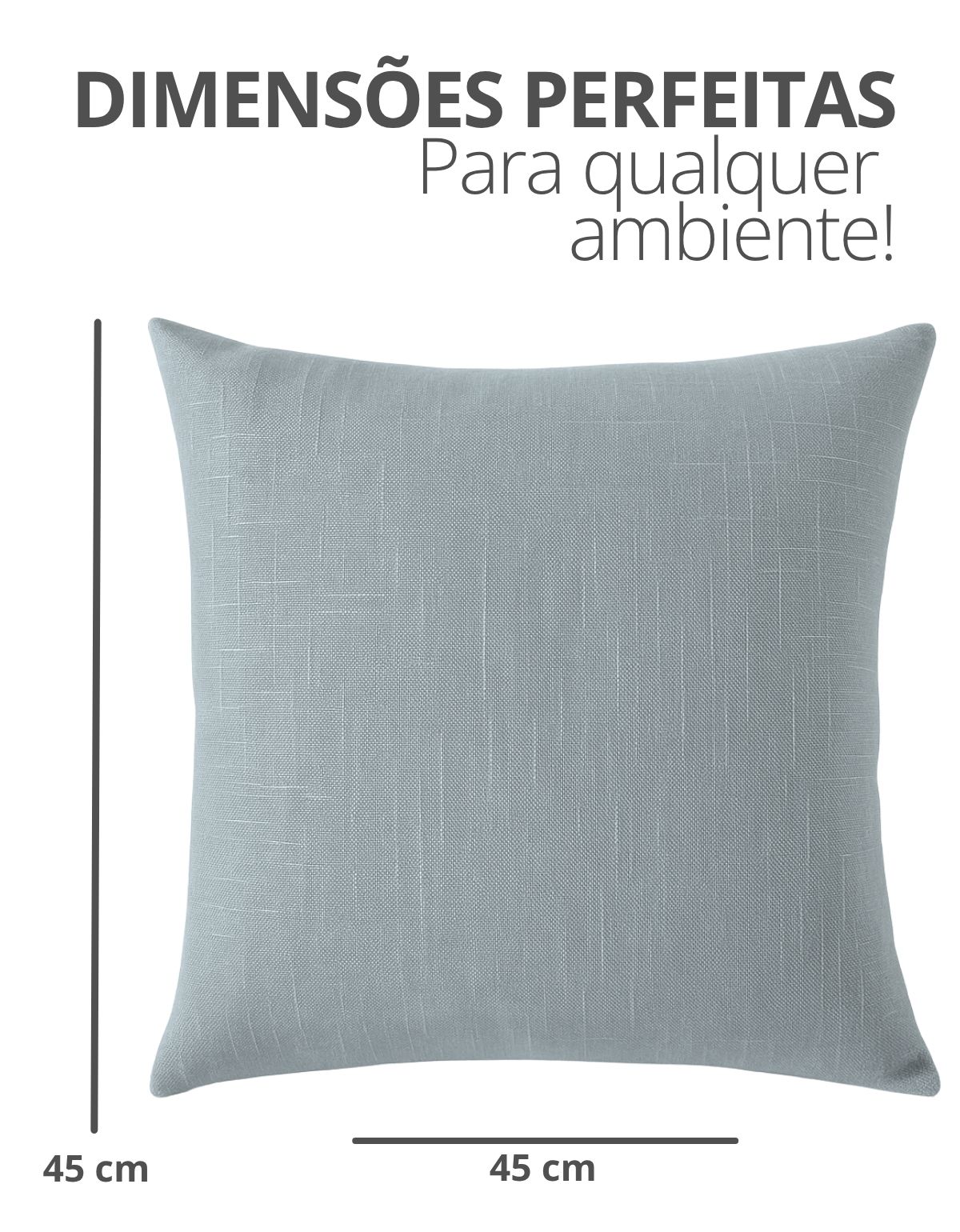 Capa de Almofada 45x45cm Oliveira Aleta Decor Minimalista