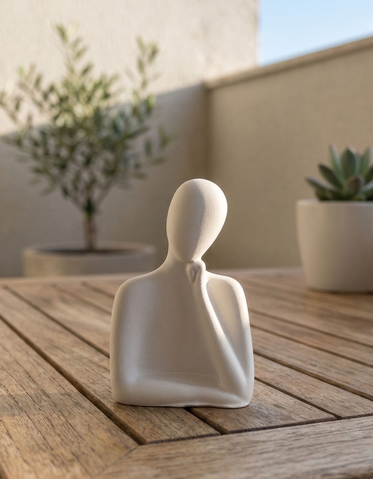 Estátua Decorativa Família Mãe 8cm em Cimento Artesanal