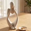 Estatua Decorativa Pensadora Ana 12,5cm Artesanal Em Cimento