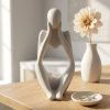 Estatua Decorativa Pensadora Ana 12,5cm Artesanal Em Cimento