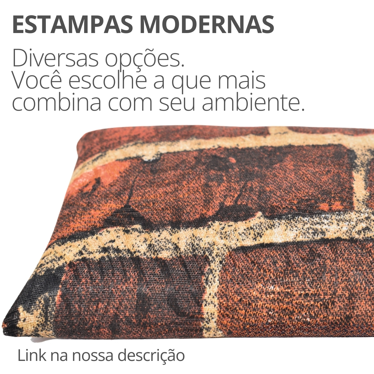 Peso de Porta Decorativo Almofada 1Kg Estampa Tijolinhos