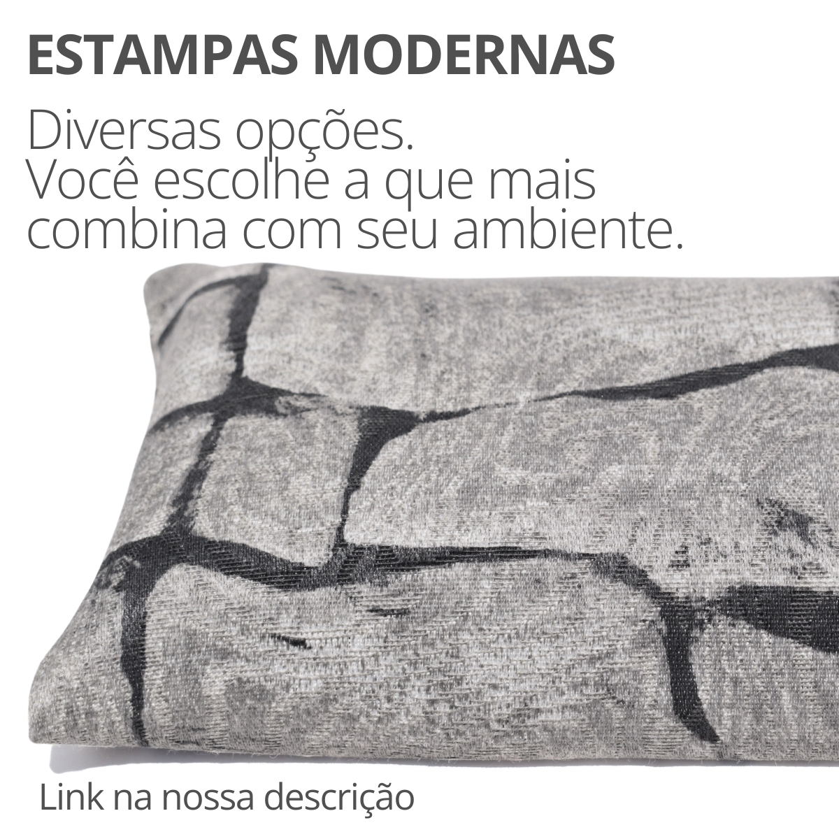 Peso de Porta Decorativo Almofada 1Kg Estampa Muro de Pedras