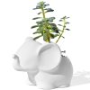Vaso Decorativo Elefante 12cm Cimento Artesanal