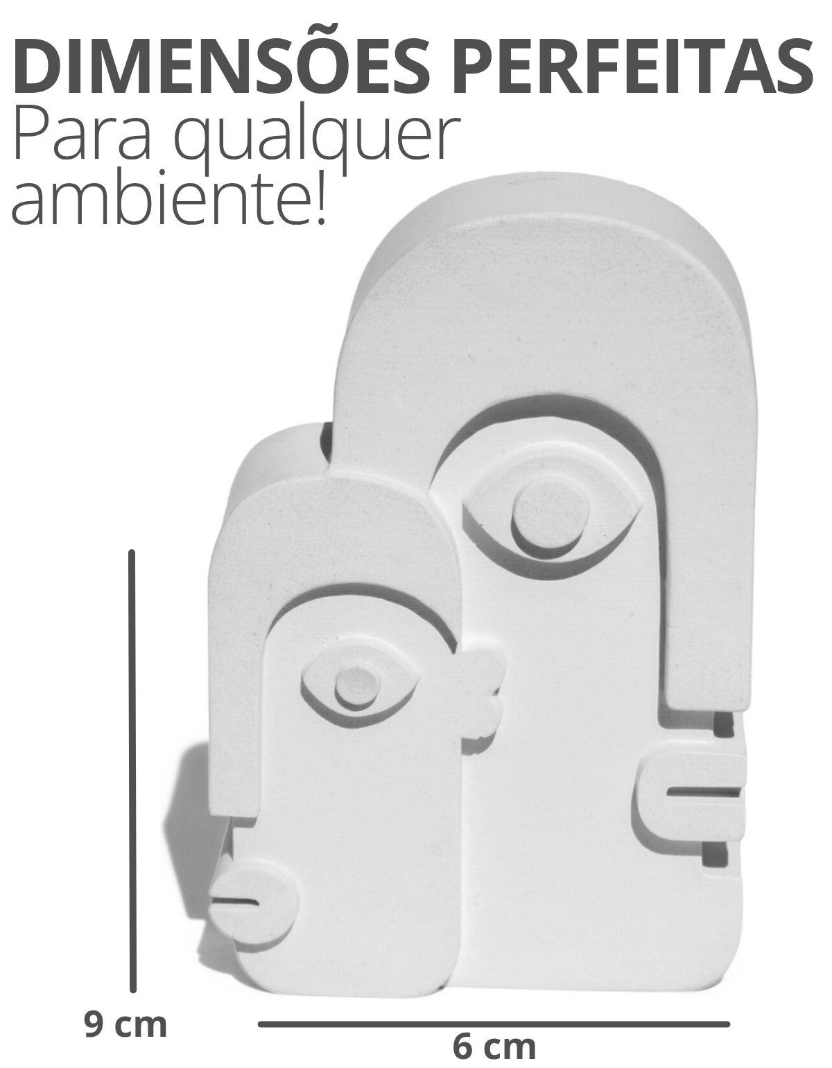 Estátua Decorativa Nórdica Gêmeos 9cm Em Cimento