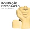Vaso Decorativo Mão No Rosto 11cm Cimento Artesanal